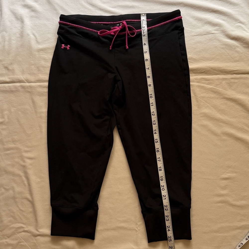 Under Armour Black Leggings with Pink Accents - Picture 6 of 8